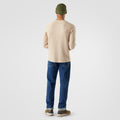 Men's Waffle Long Sleeve Henley Toffee Cream Heather - ver - 20