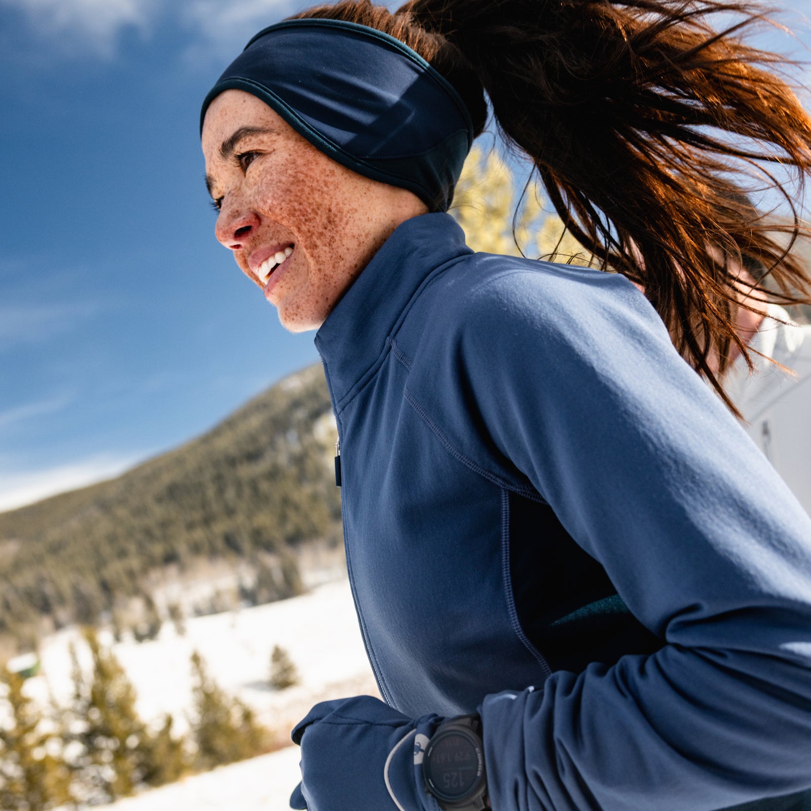Women's Active Fleece Full Zip Nightfall Blue - ver - 5