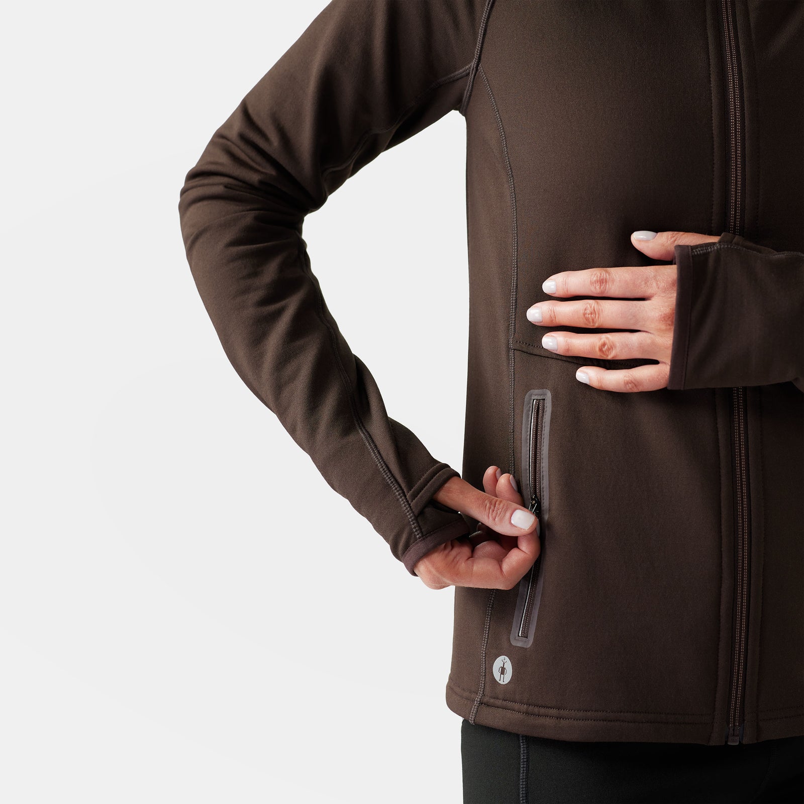 Women's Active Fleece Full Zip Mink - ver - 5