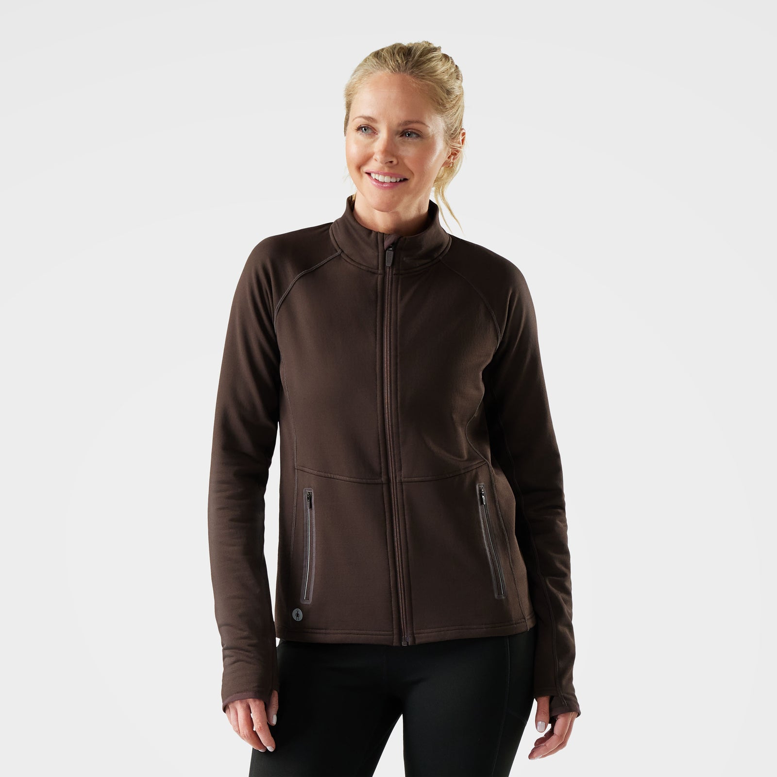 Women's Active Fleece Full Zip Mink - ver - 1