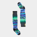 Junior Ski Aurora Flash Print Over The Calf Socks Black - ver - 1