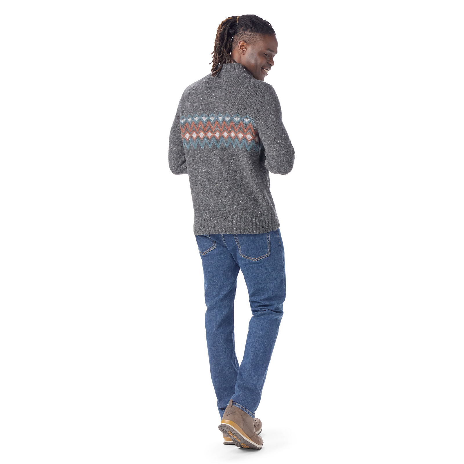 Men's Heavy Henley Sweater Oat Heather - ver - 2
