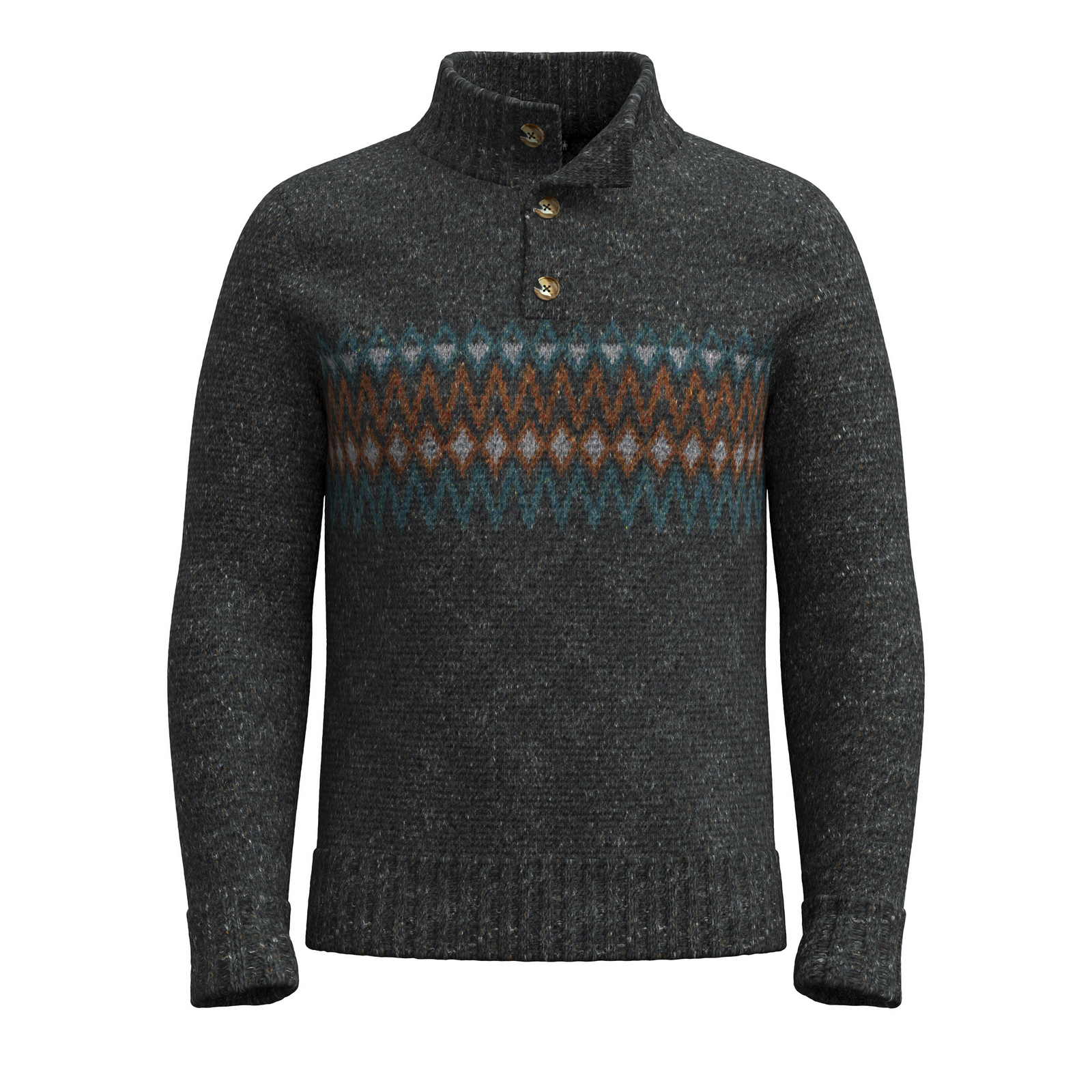 Men's Heavy Henley Sweater Oat Heather - ver - 3