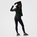 Women's Active Fleece Wind 1/2 Zip Black - ver - 2