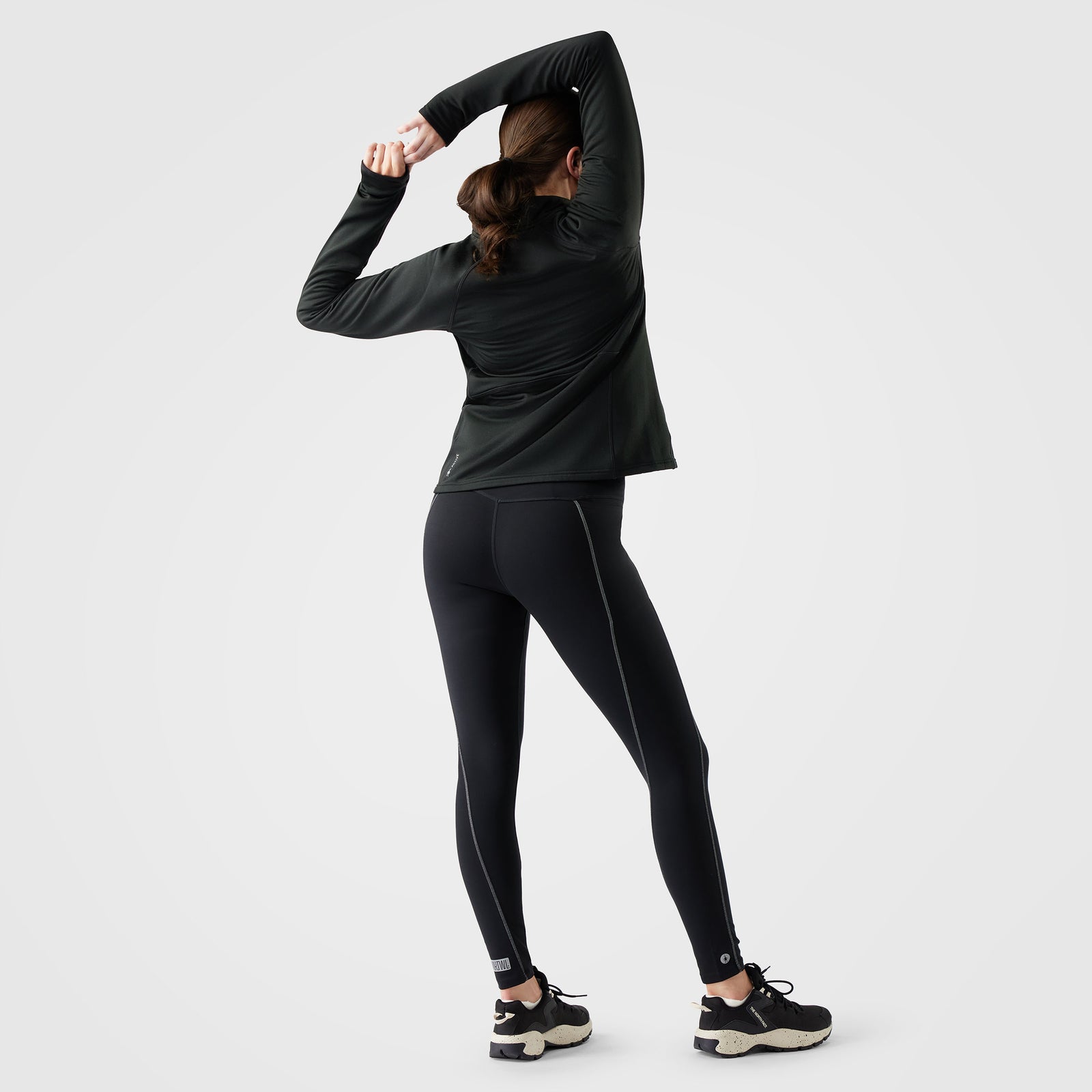 Women's Active Fleece Wind 1/2 Zip Black - ver - 2