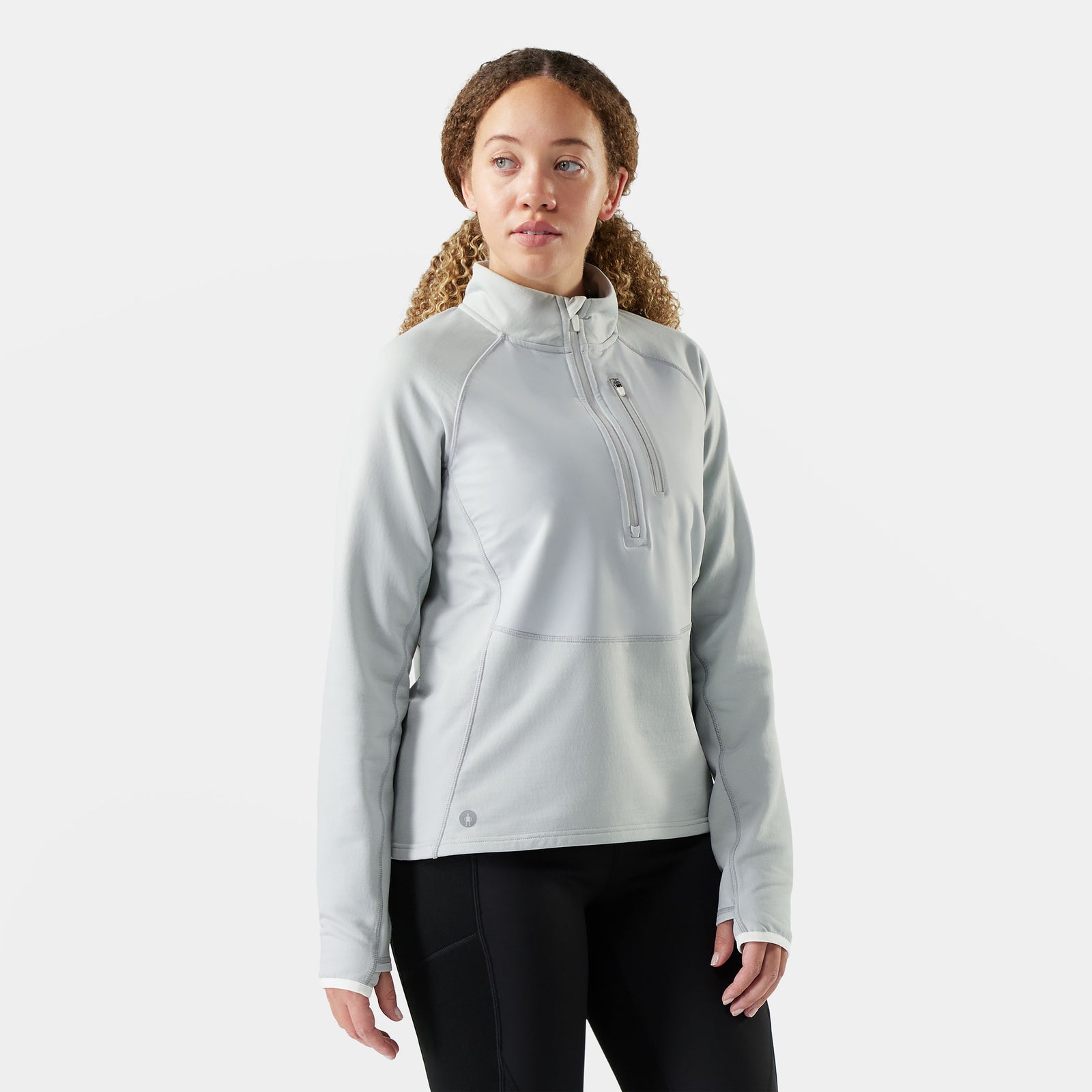 Women's Active Fleece Wind 1/2 Zip Storm Gray - ver - 1