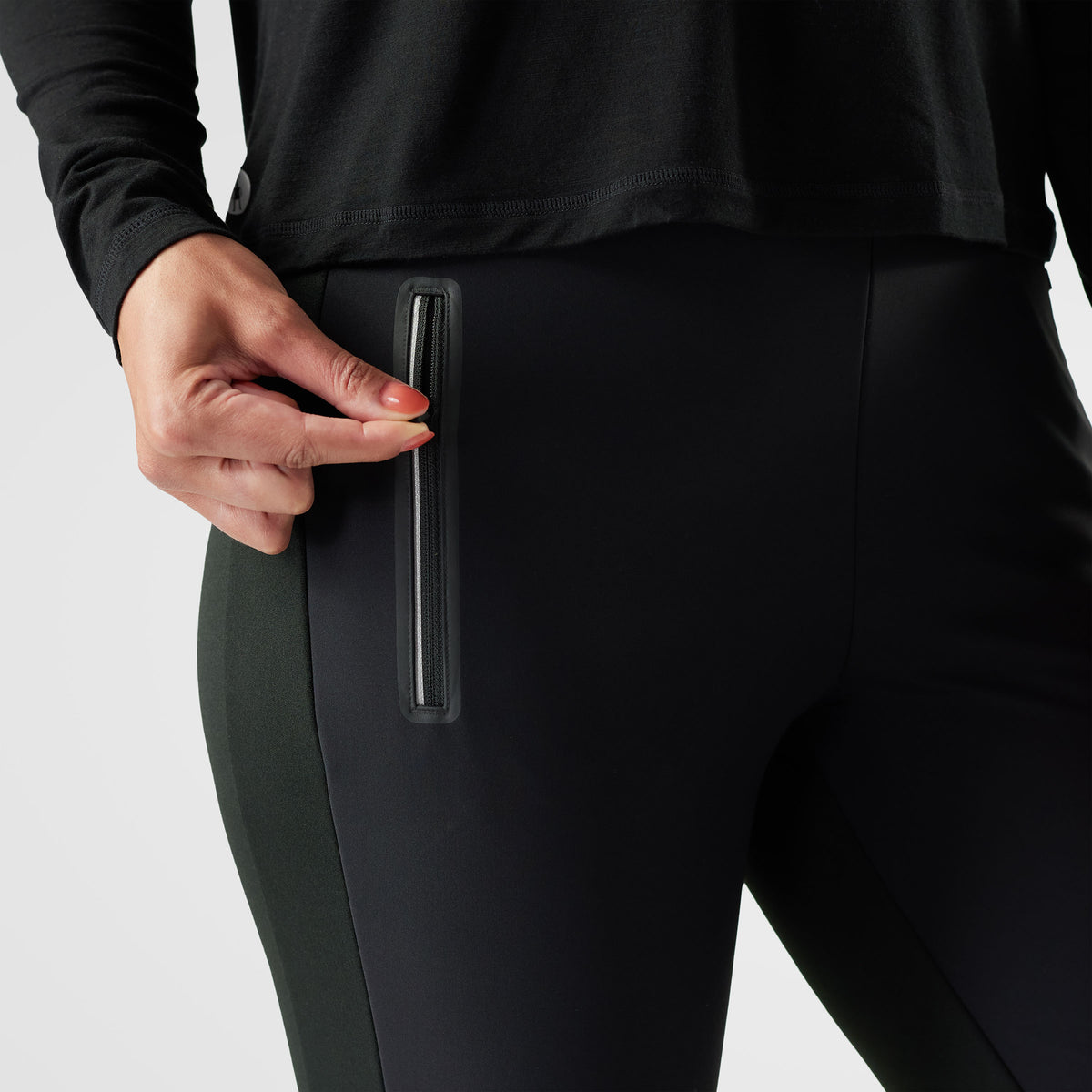 Women's Active Fleece Wind Pant Black - 3
