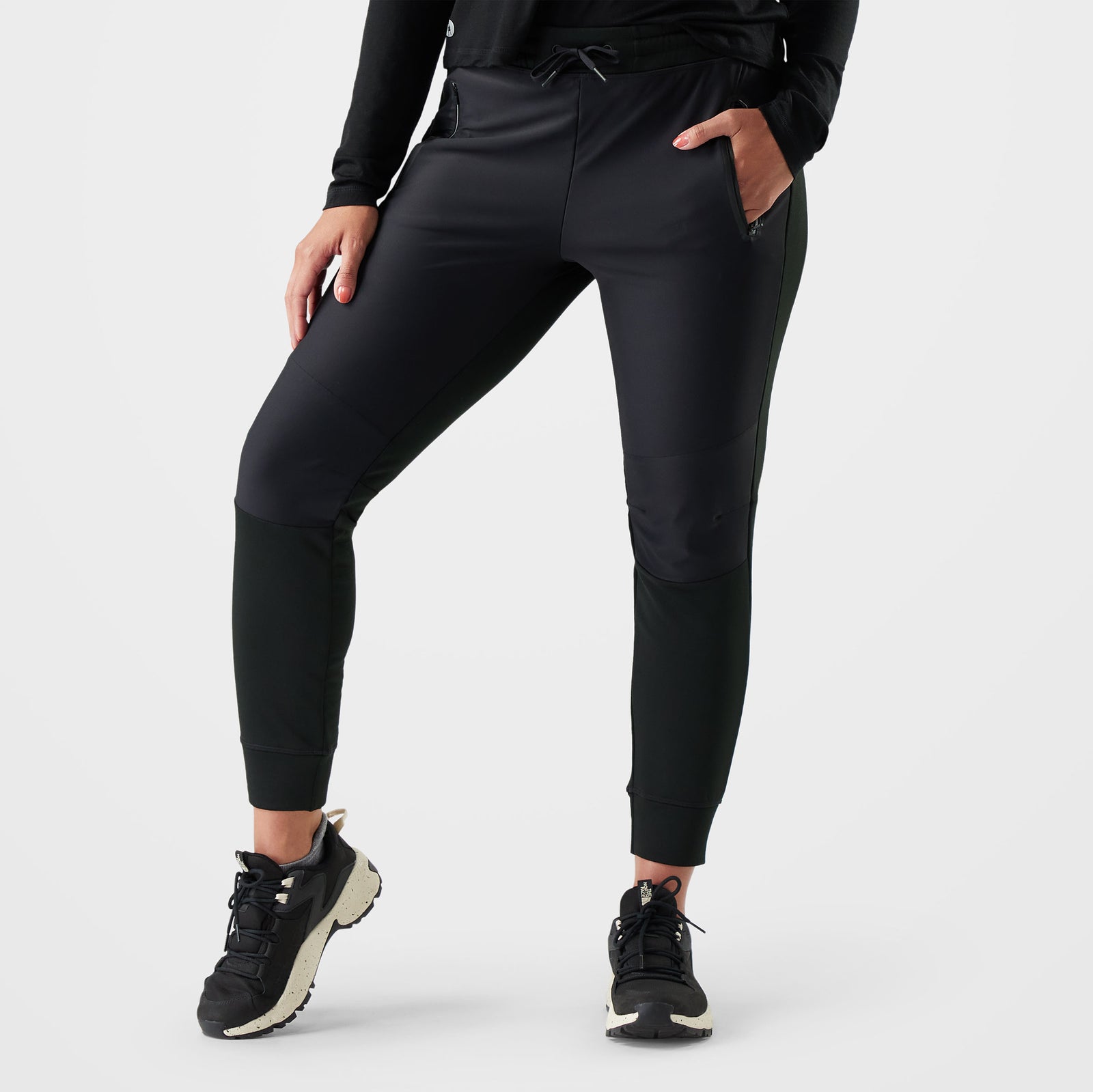 Women's Active Fleece Wind Pant Black - ver - 1