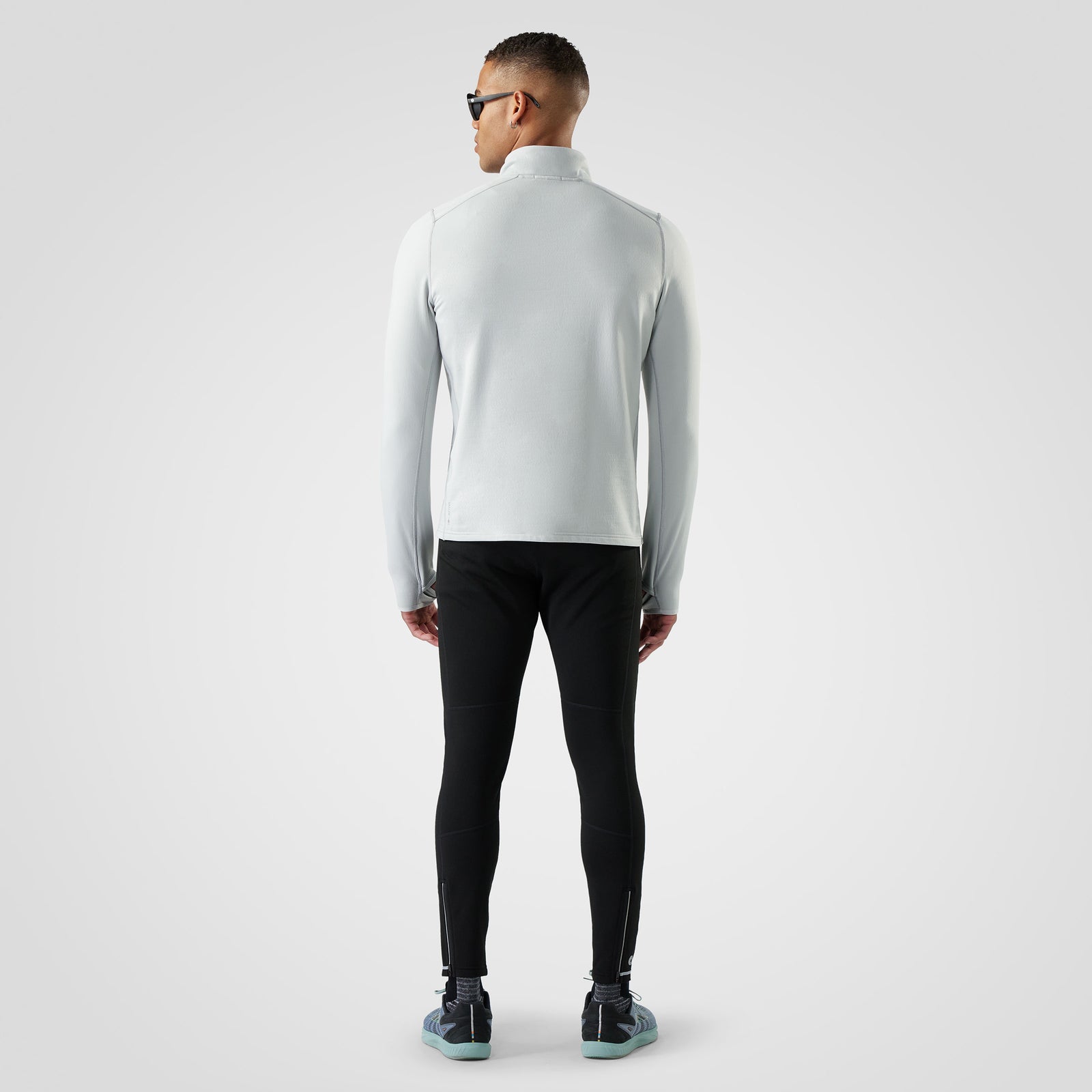 Men's Active Fleece Wind 1/2 Zip Storm Gray - ver - 2