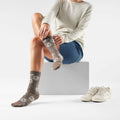 Women's Everyday Floral Crew Socks Natural - ver - 2