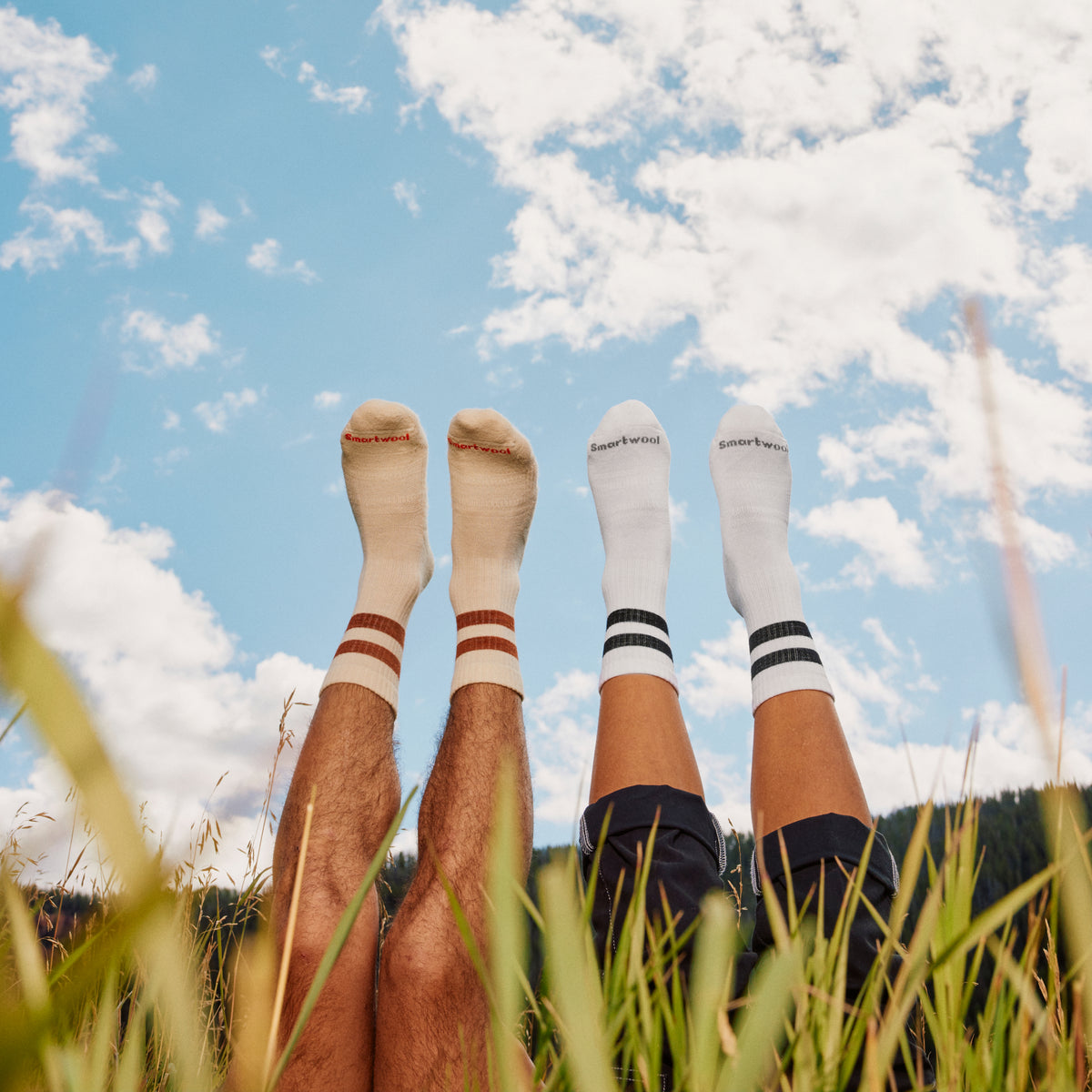 Everyday Athletic Striped Crew Socks White - 3