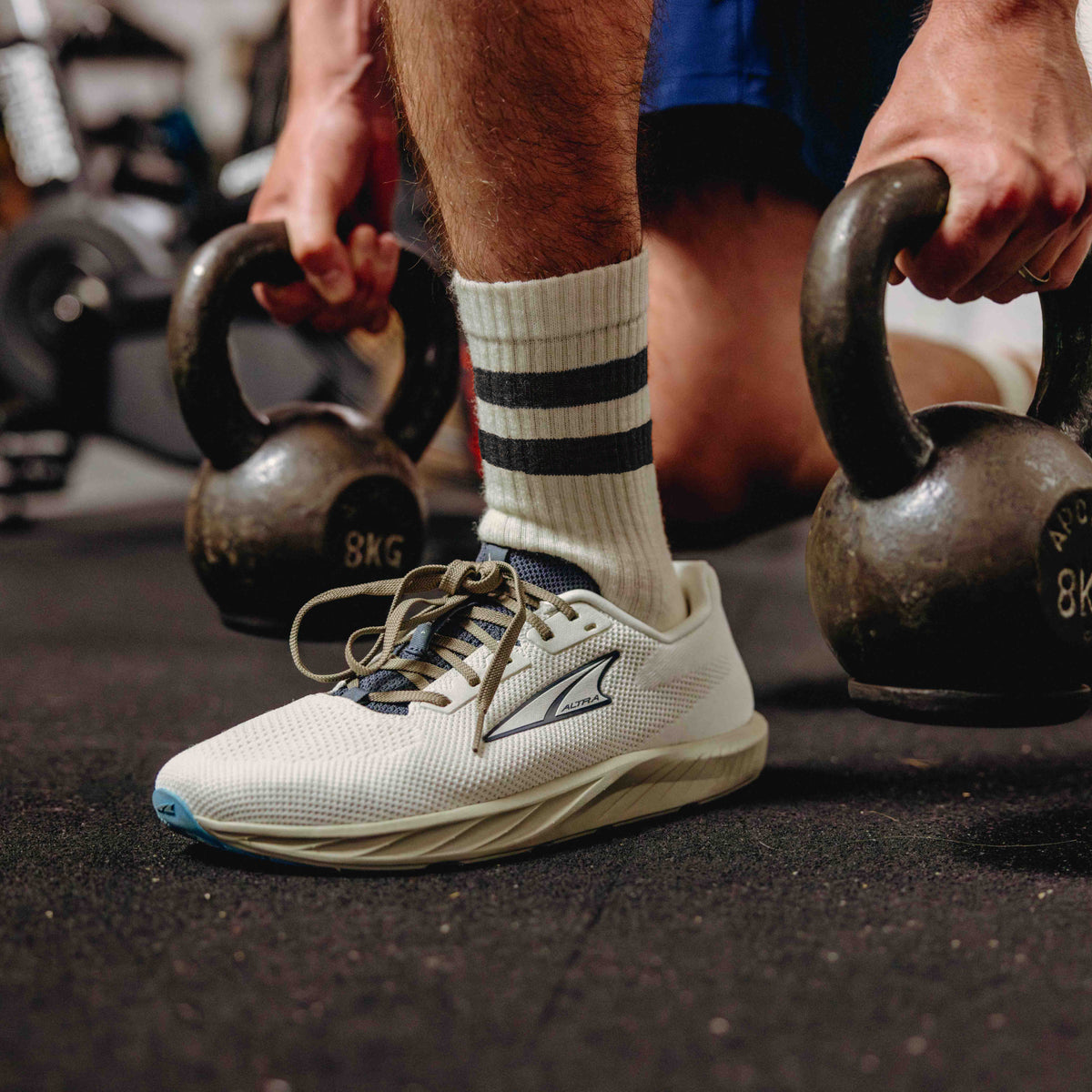 Everyday Athletic Striped Crew Socks White - ver - 3