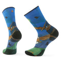 Hike Eagle Print Crew Socks Laguna Blue - ver - 1