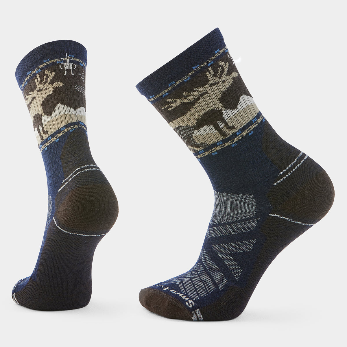 Hike Mountain Moose Crew Socks Deep Navy - 1
