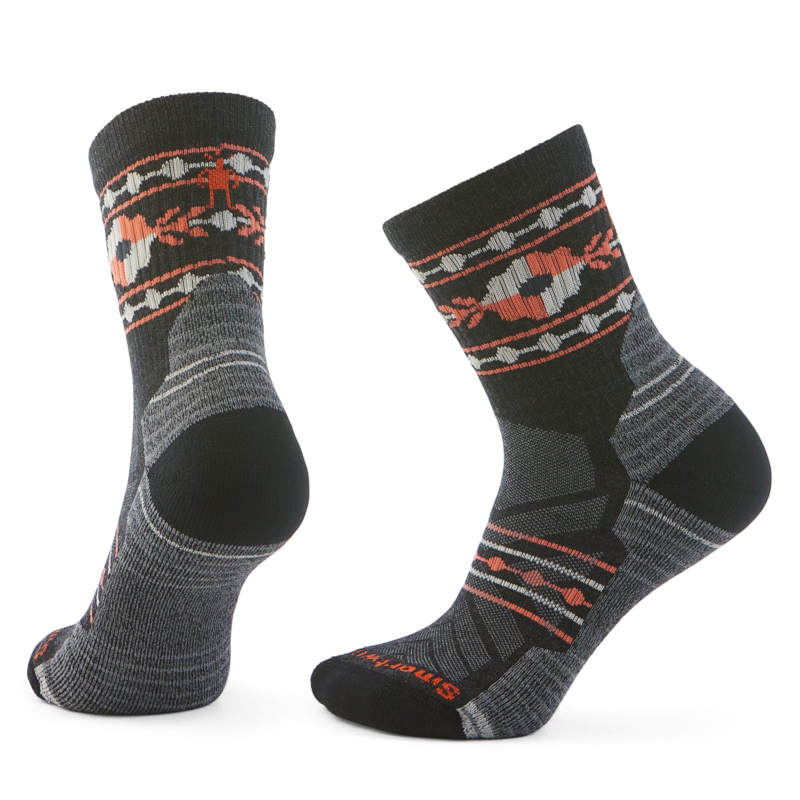 Women's Hike Retro Floral Mid Crew Socks Moonbeam - ver - 1