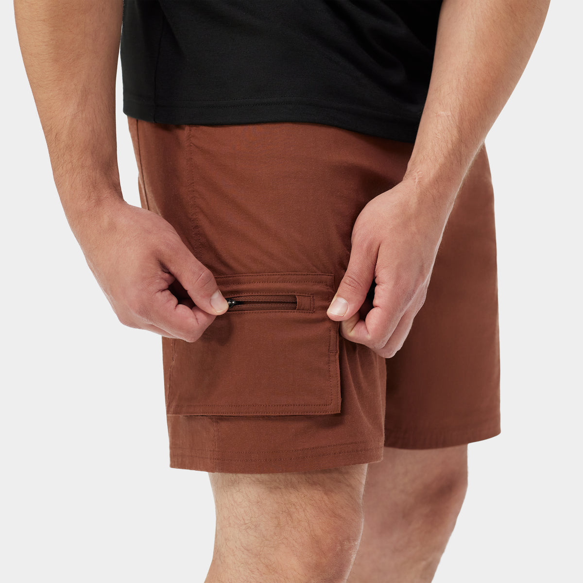 Men's Merino 7" Cargo Hike Short Sable Brown - 3