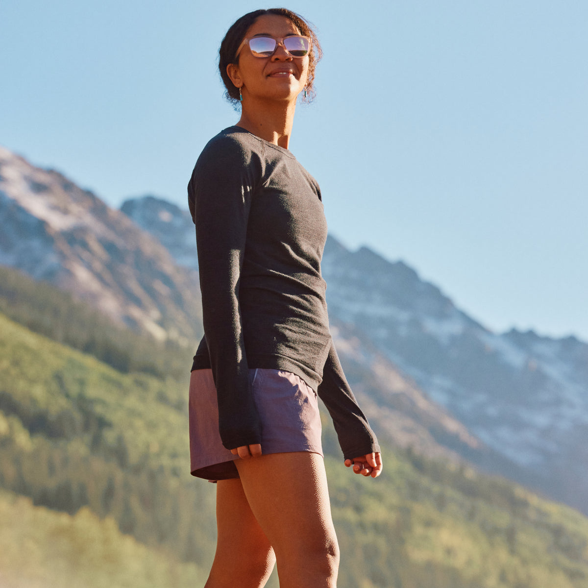 Women's Merino 4" Hike Short Purple Storm - 3