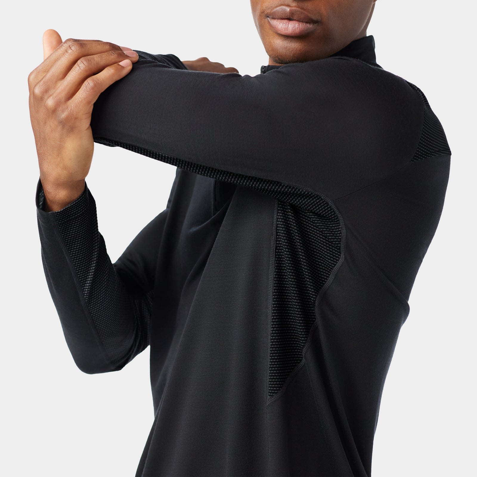 Men's Active Mesh 1/4 Zip Nightfall Blue - ver - 3