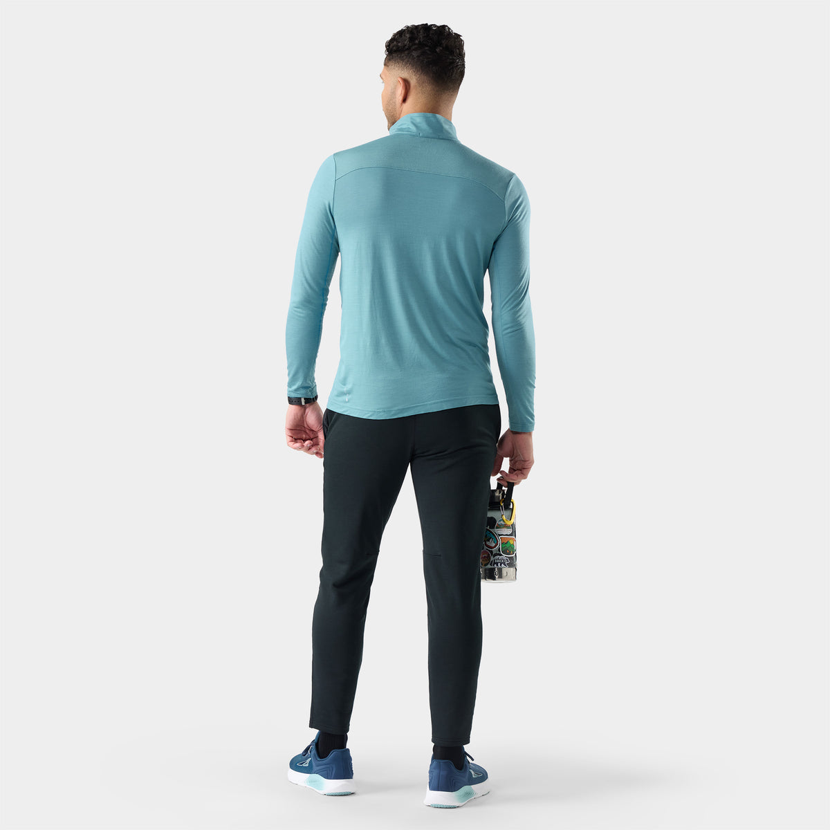 Men's Active Mesh 1/4 Zip Nightfall Blue - ver - 2