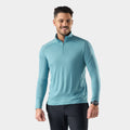 Men's Active Mesh 1/4 Zip Nightfall Blue - ver - 1