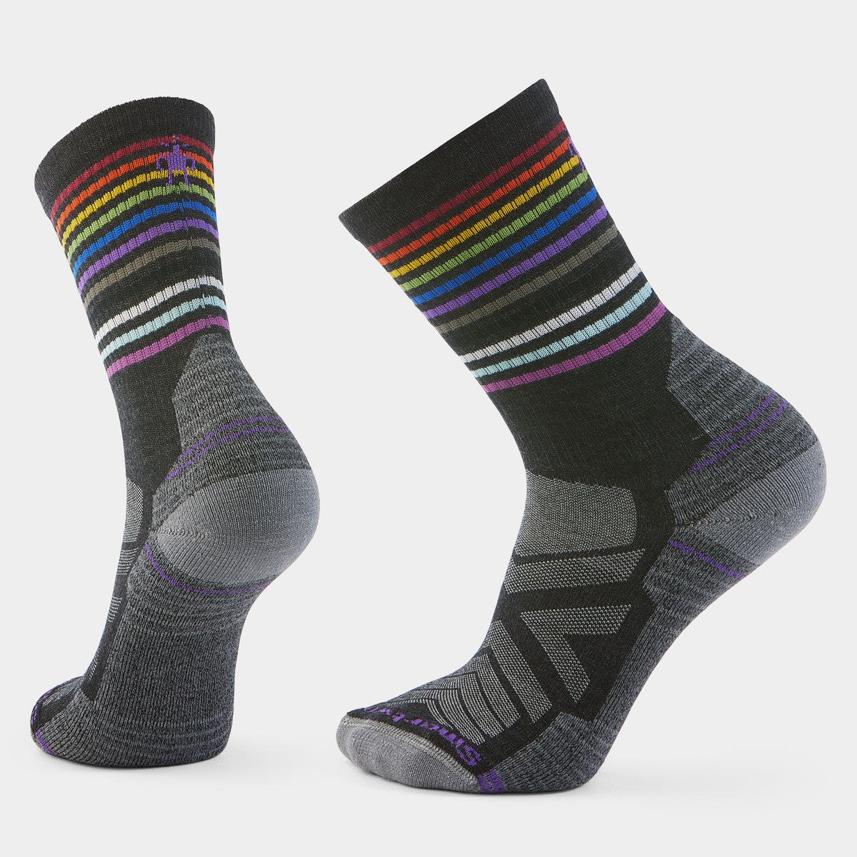 Hike Pride Crew Socks Charcoal - 1