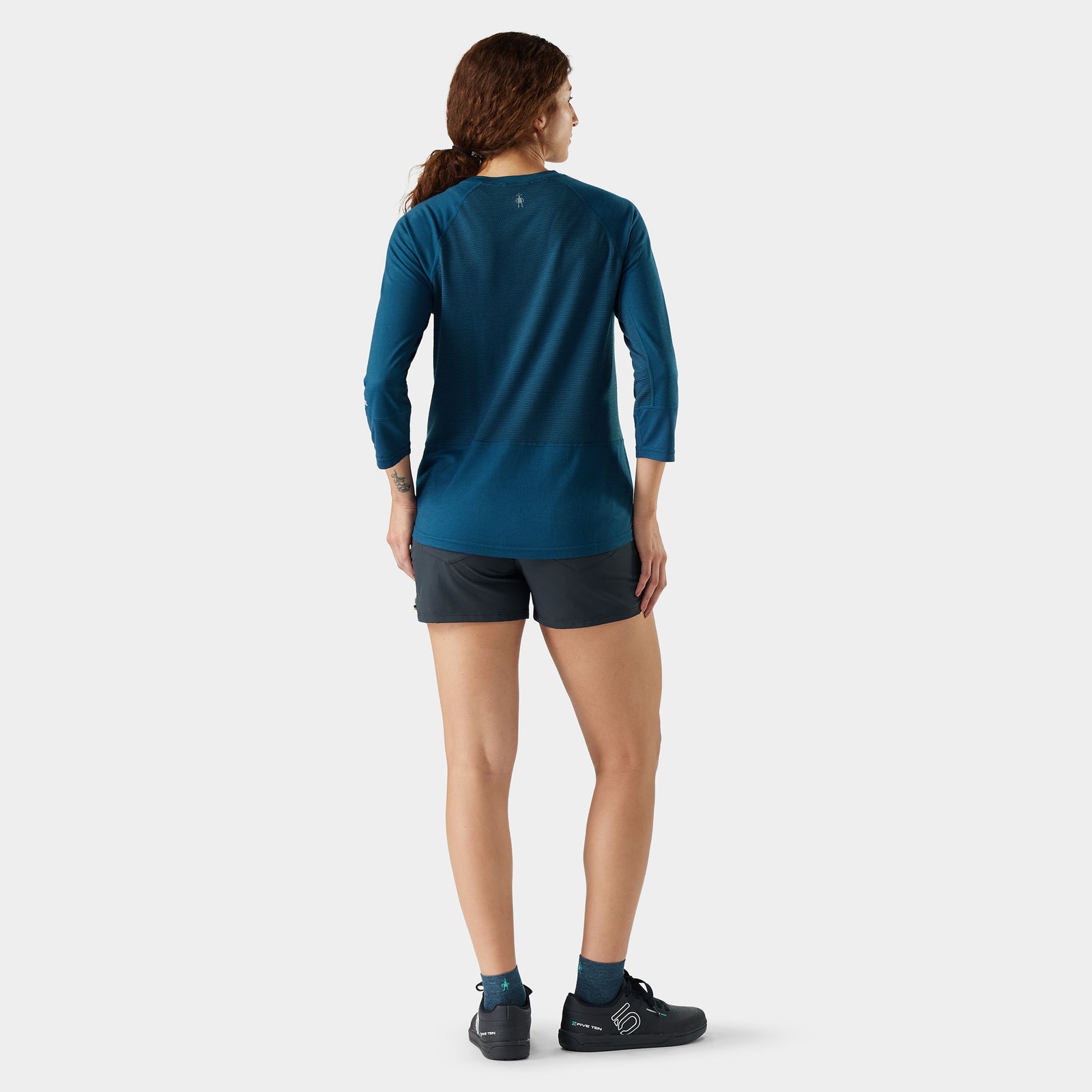 Women's Mountain Bike 3/4 Sleeve Jersey Twilight Blue - ver - 2