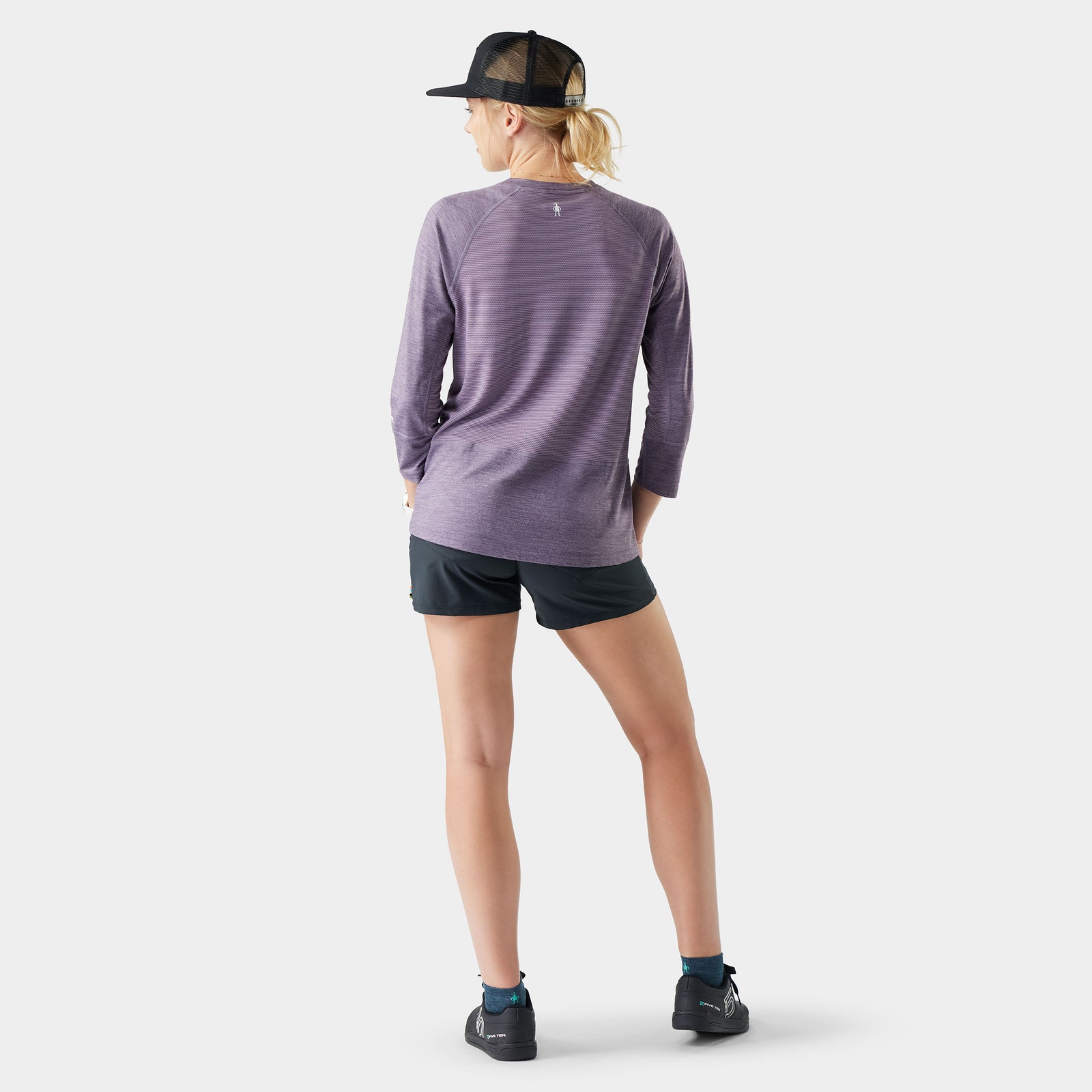 Women's Mountain Bike 3/4 Sleeve Jersey Purple Storm Heather - ver - 2