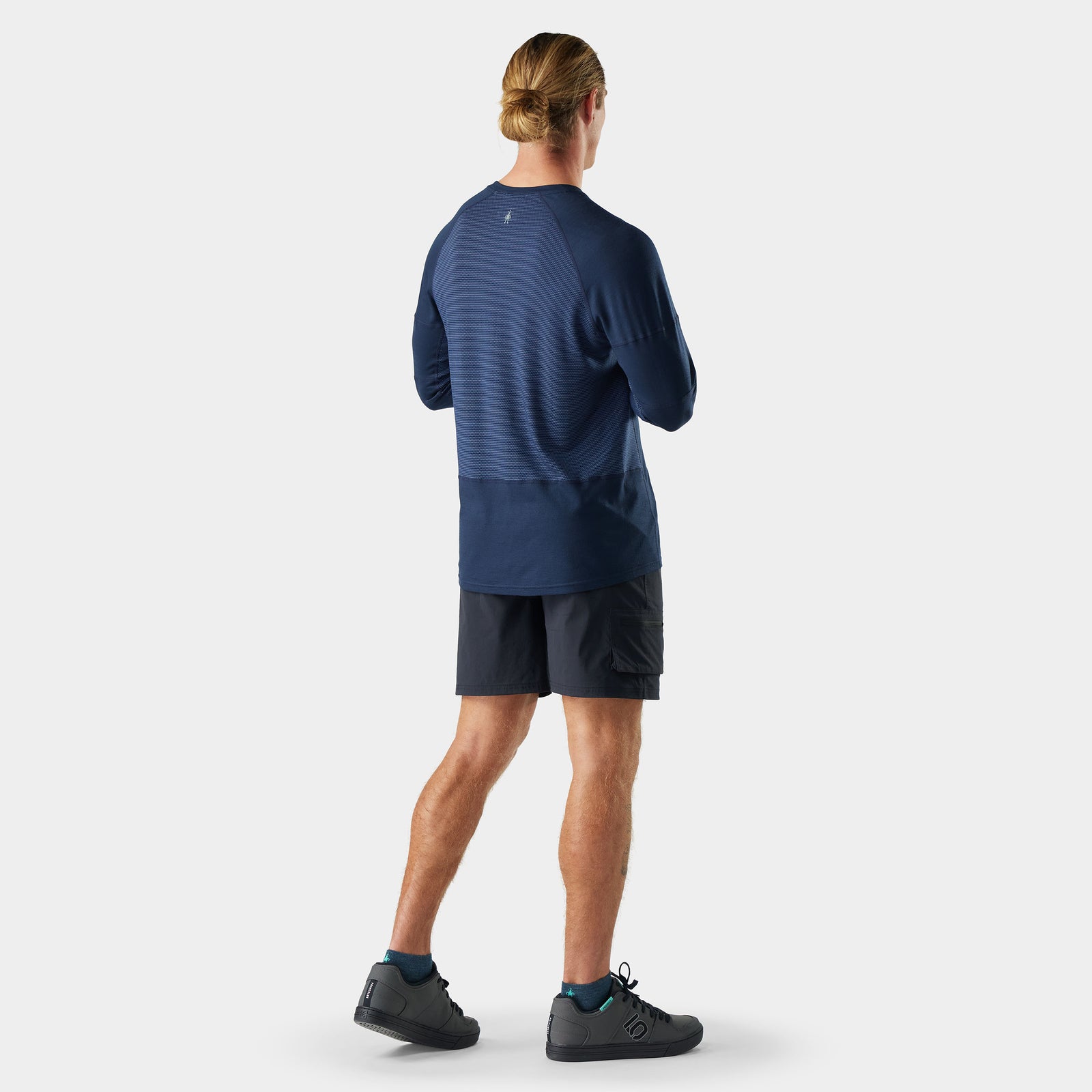Men's Mountain Bike 3/4 Sleeve Jersey Deep Navy - ver - 2