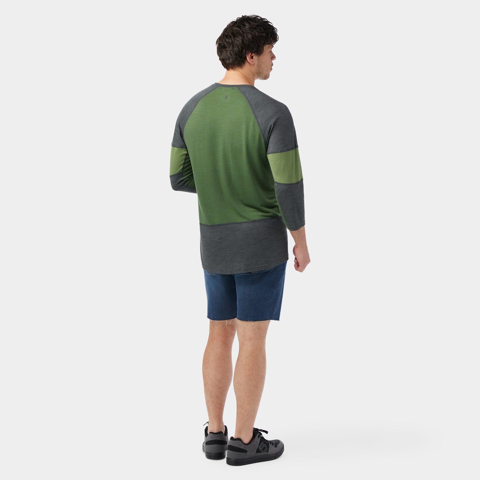 Men's Mountain Bike 3/4 Sleeve Jersey Deep Navy - ver - 2