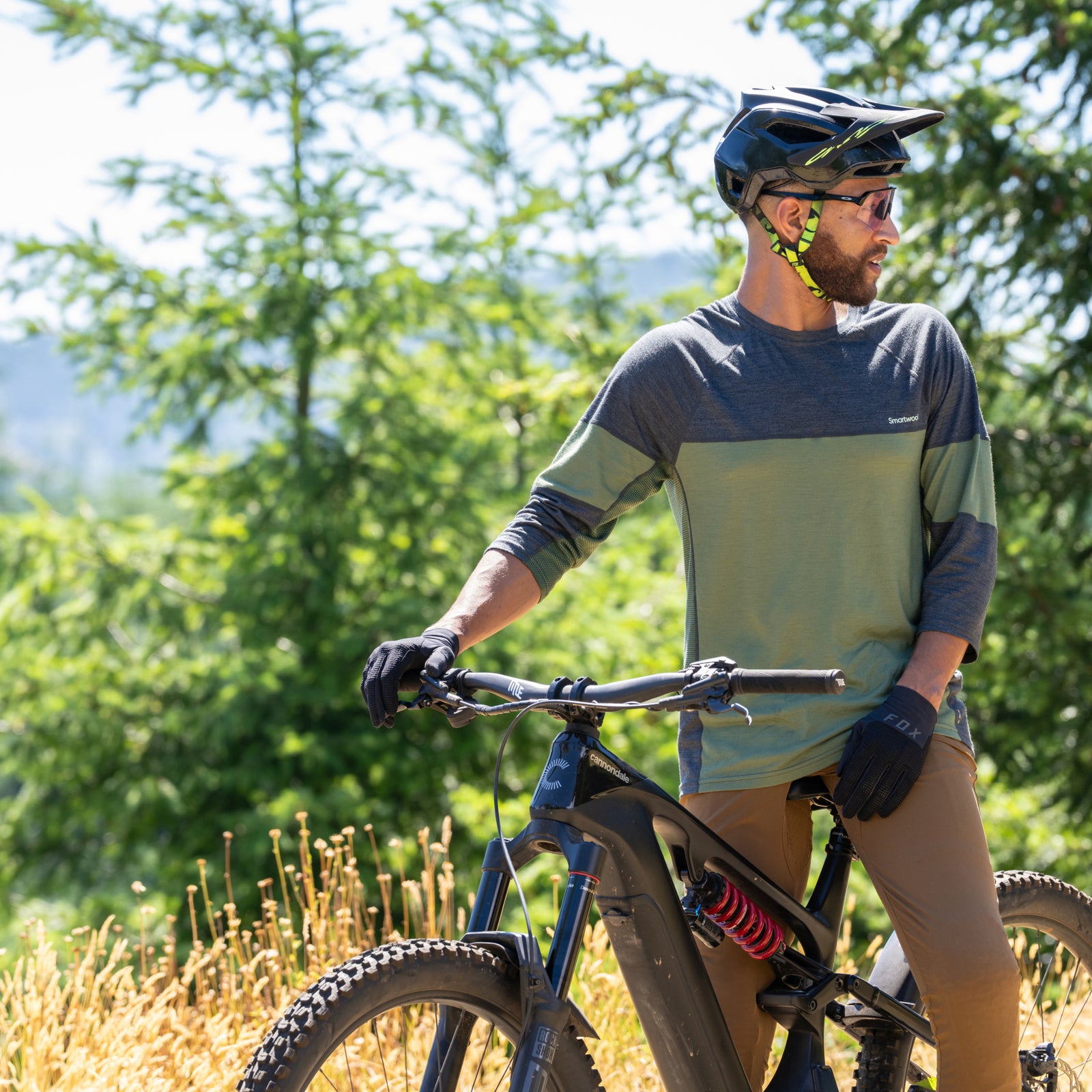 Men's Mountain Bike 3/4 Sleeve Jersey Deep Navy - ver - 5