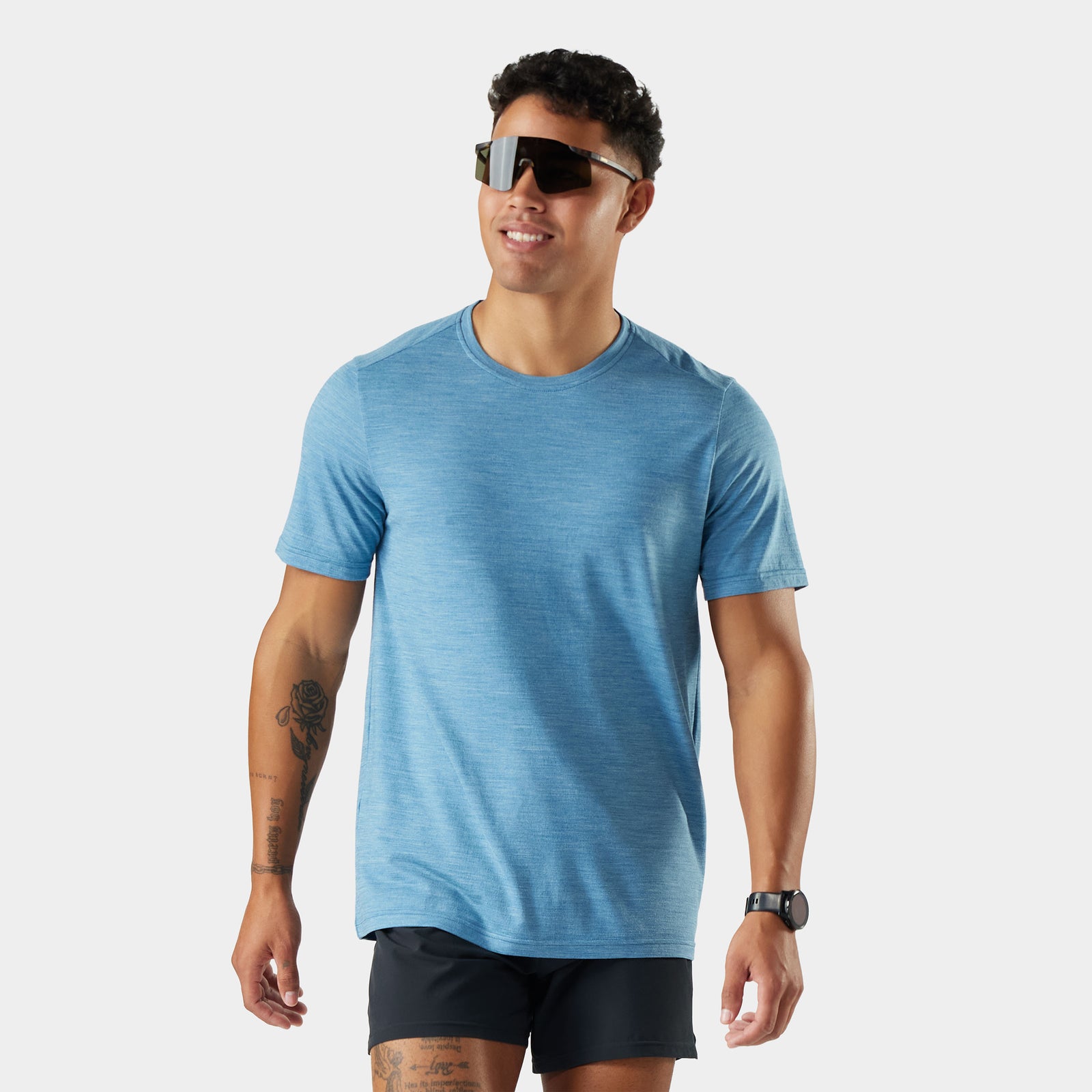 Men's Active Short Sleeve Bronze Olive Heather - ver - 1