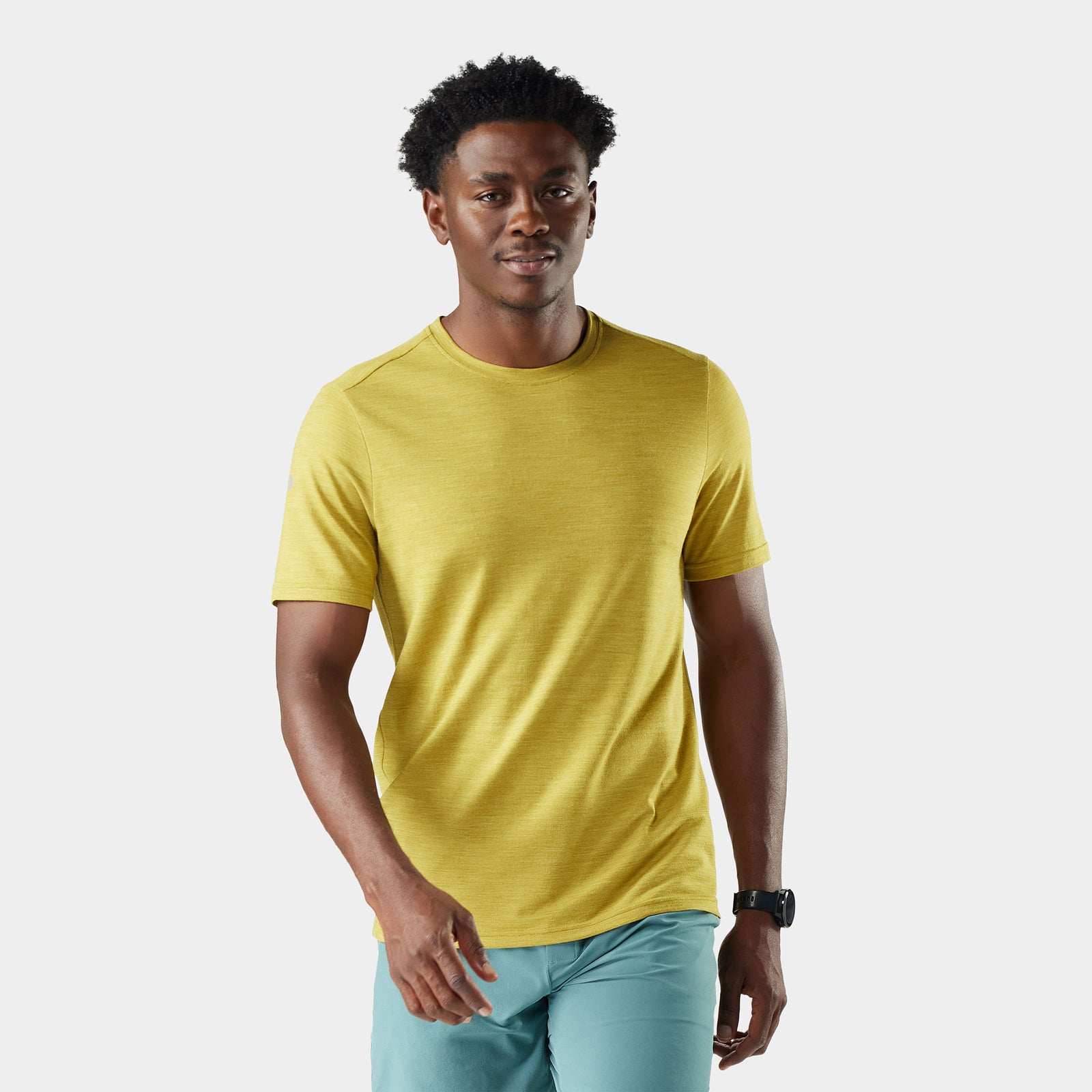 Men's Active Short Sleeve Bronze Olive Heather - ver - 2