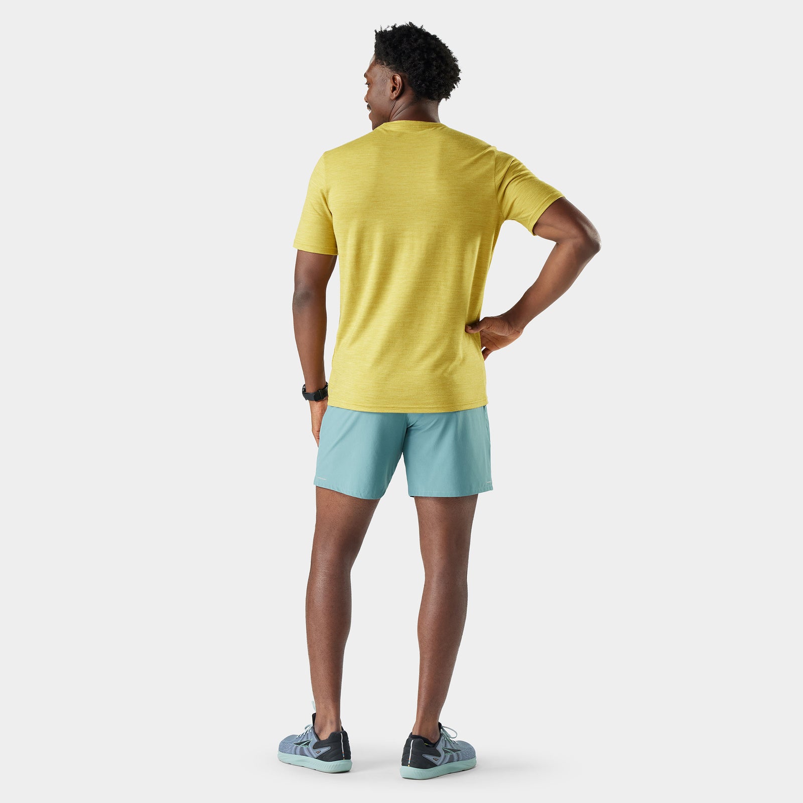 Men's Active Short Sleeve Bronze Olive Heather - ver - 3