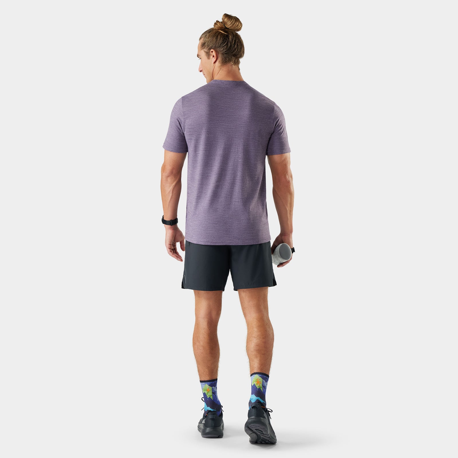 Men's Active Short Sleeve Purple Storm Heather - ver - 2