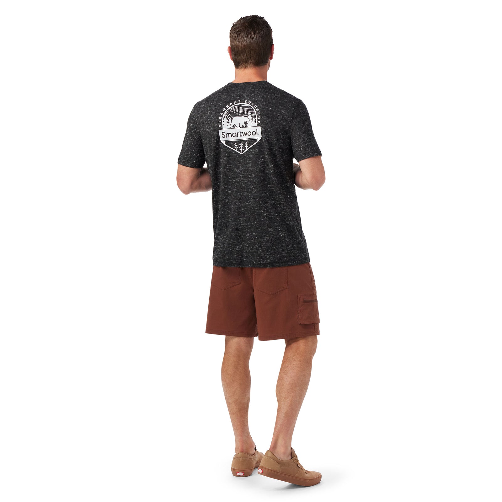 Bear Trail Merino Hemp Blend Short Sleeve Graphic Tee Black Heather - ver - 2