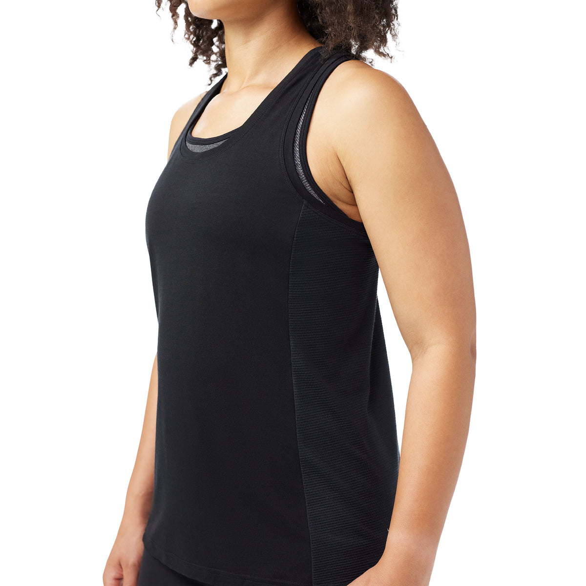 Women's Active Mesh Racerback Tank Black - ver - 3