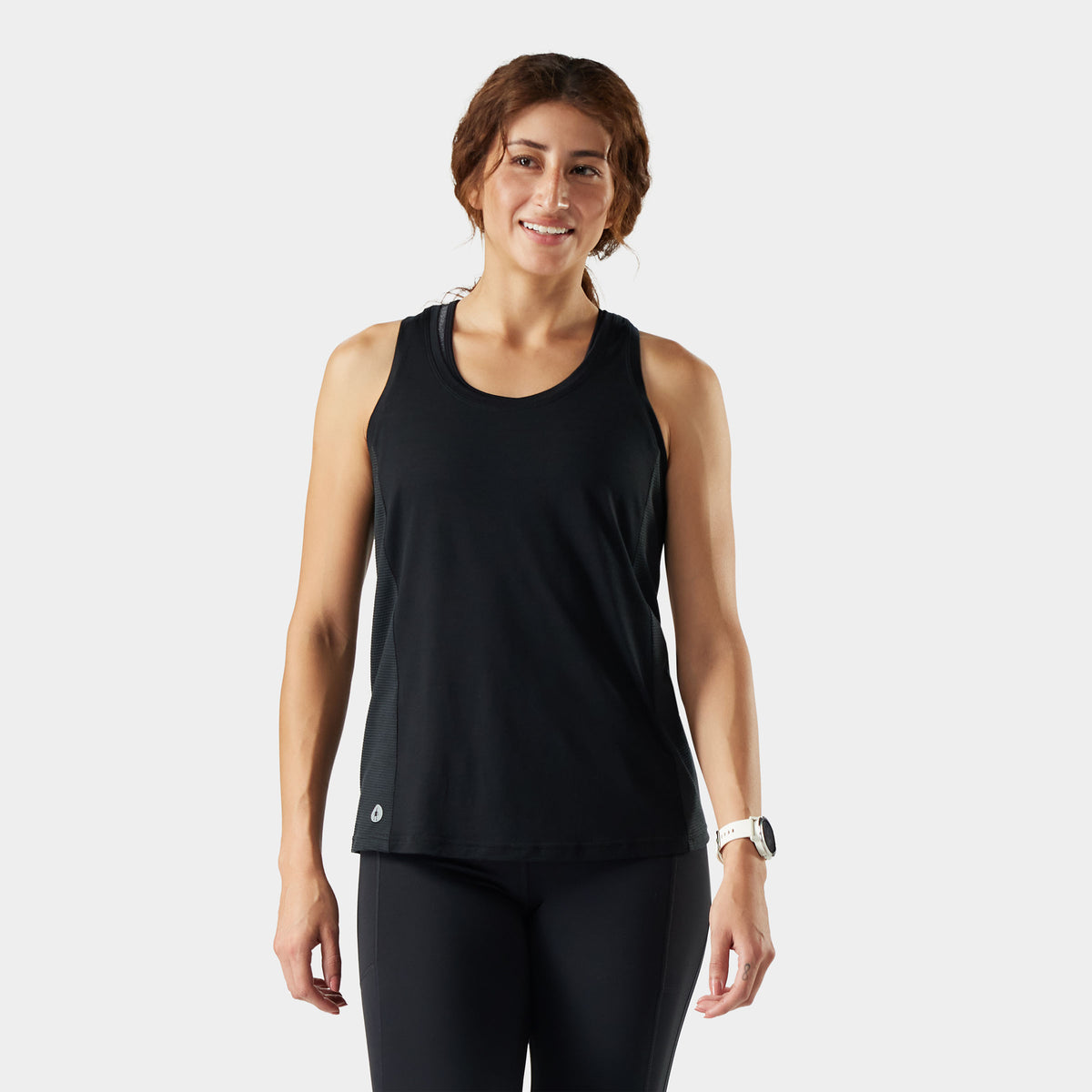Women's Active Mesh Racerback Tank Black - ver - 1