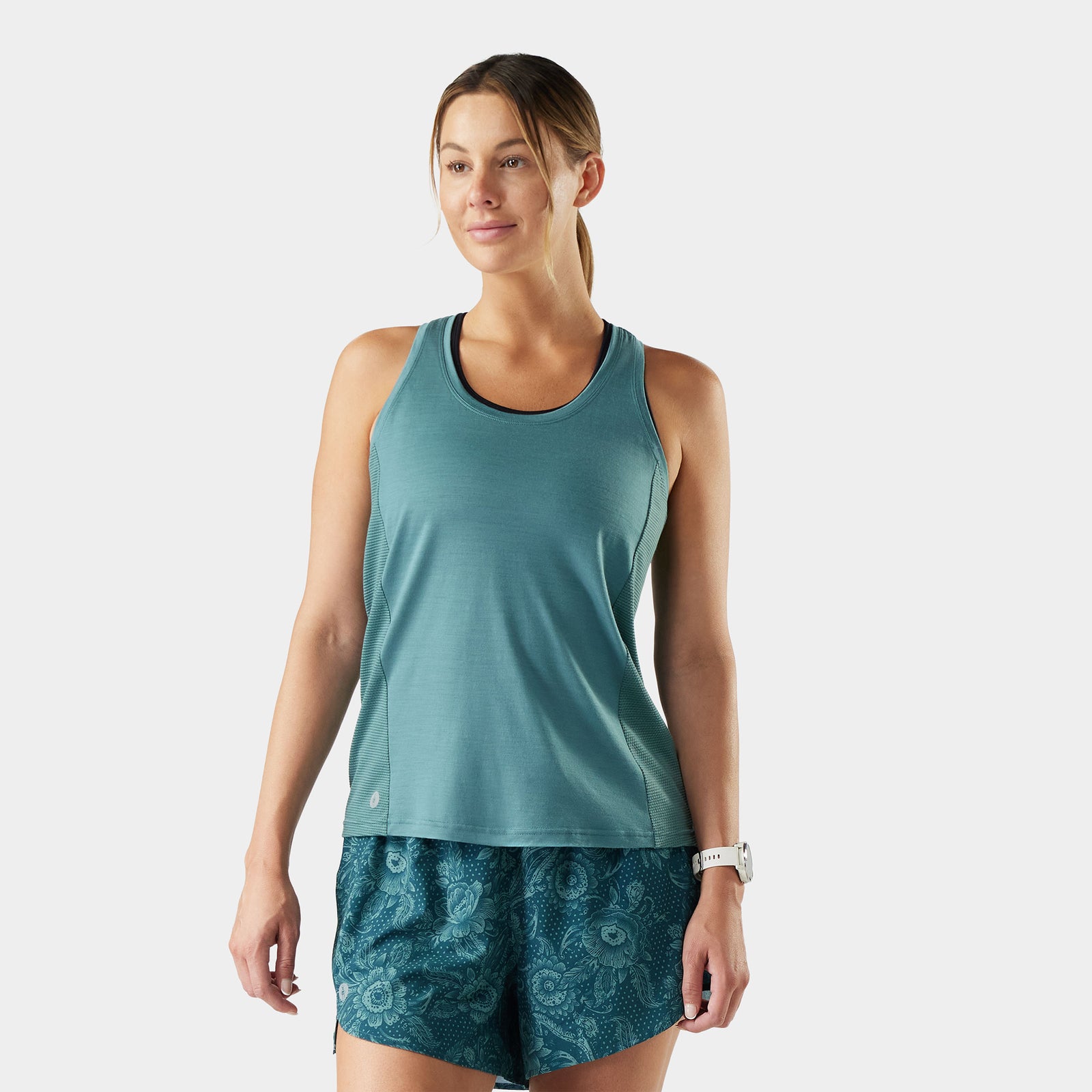 Women's Active Mesh Racerback Tank Purple Storm Heather - ver - 2