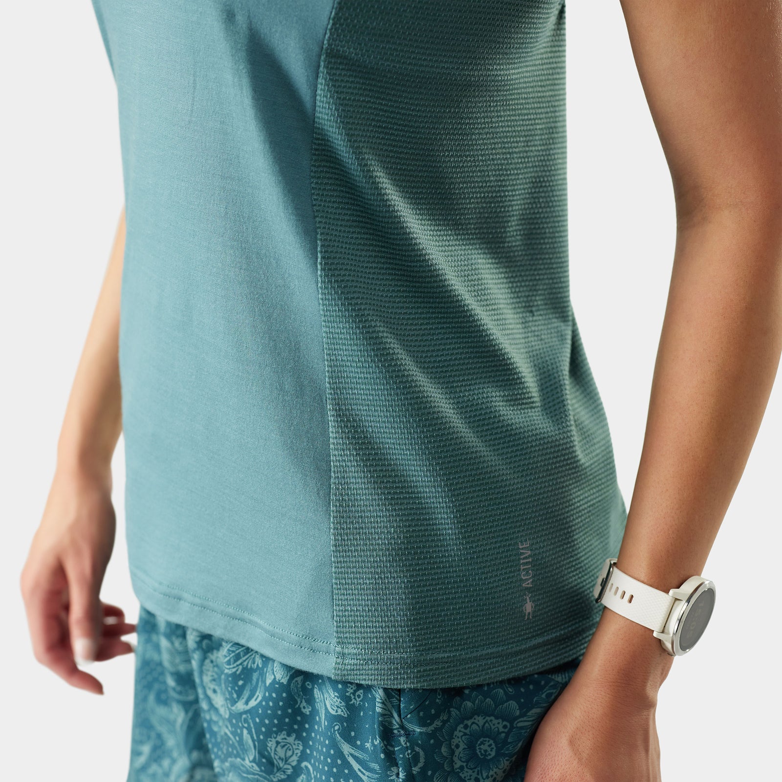 Women's Active Mesh Racerback Tank Purple Storm Heather - ver - 5