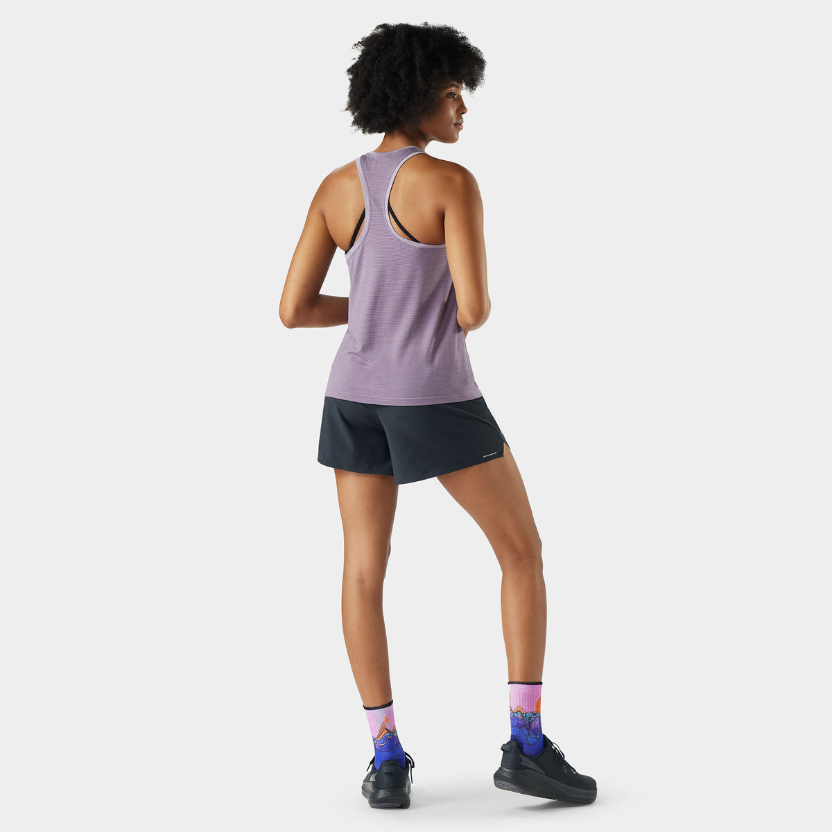 Women's Active Mesh Racerback Tank Purple Storm Heather - 3