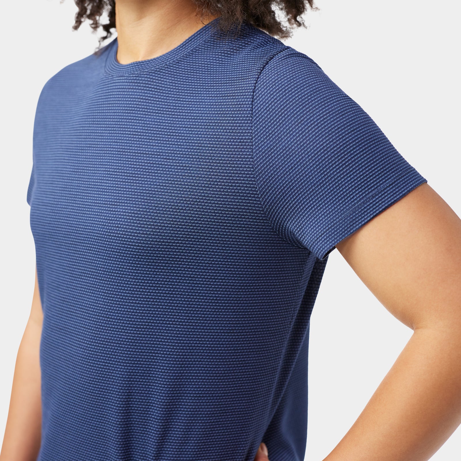 Women's Active Mesh Short Sleeve Nightfall Blue-Deep Navy - ver - 3