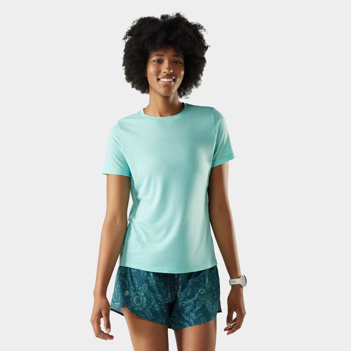 Women's Active Mesh Short Sleeve Pacific Blue - 1