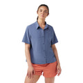 Women’s Everyday Short Sleeve Button Down Twilight Rustic Floral - ver - 1