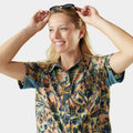 Women’s Everyday Short Sleeve Button Down Multi Floral Party - ver - 3