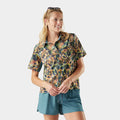 Women’s Everyday Short Sleeve Button Down Multi Floral Party - ver - 1
