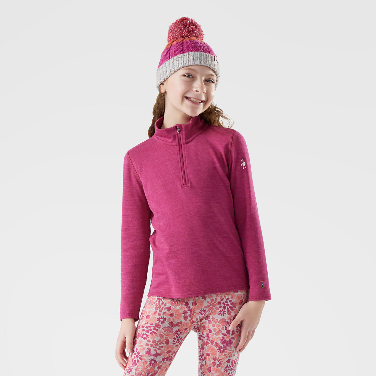 Haut de base à demi-glissière Classic Thermal Merino en boîte  pour enfants  - 