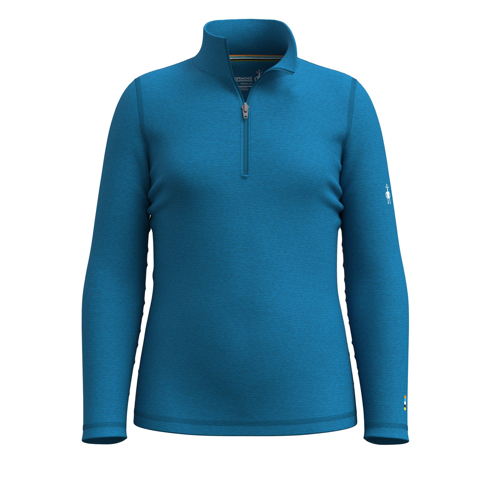 Kids' Classic Thermal Merino Base Layer 1/4 Zip Festive Fuchsia Heather - ver - 1