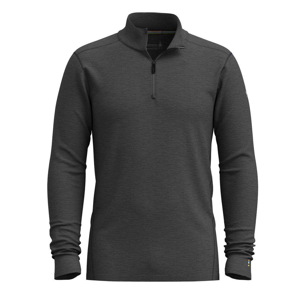 Men's Classic All-Season Merino Base Layer 1/4 Zip Iron Heather - 3