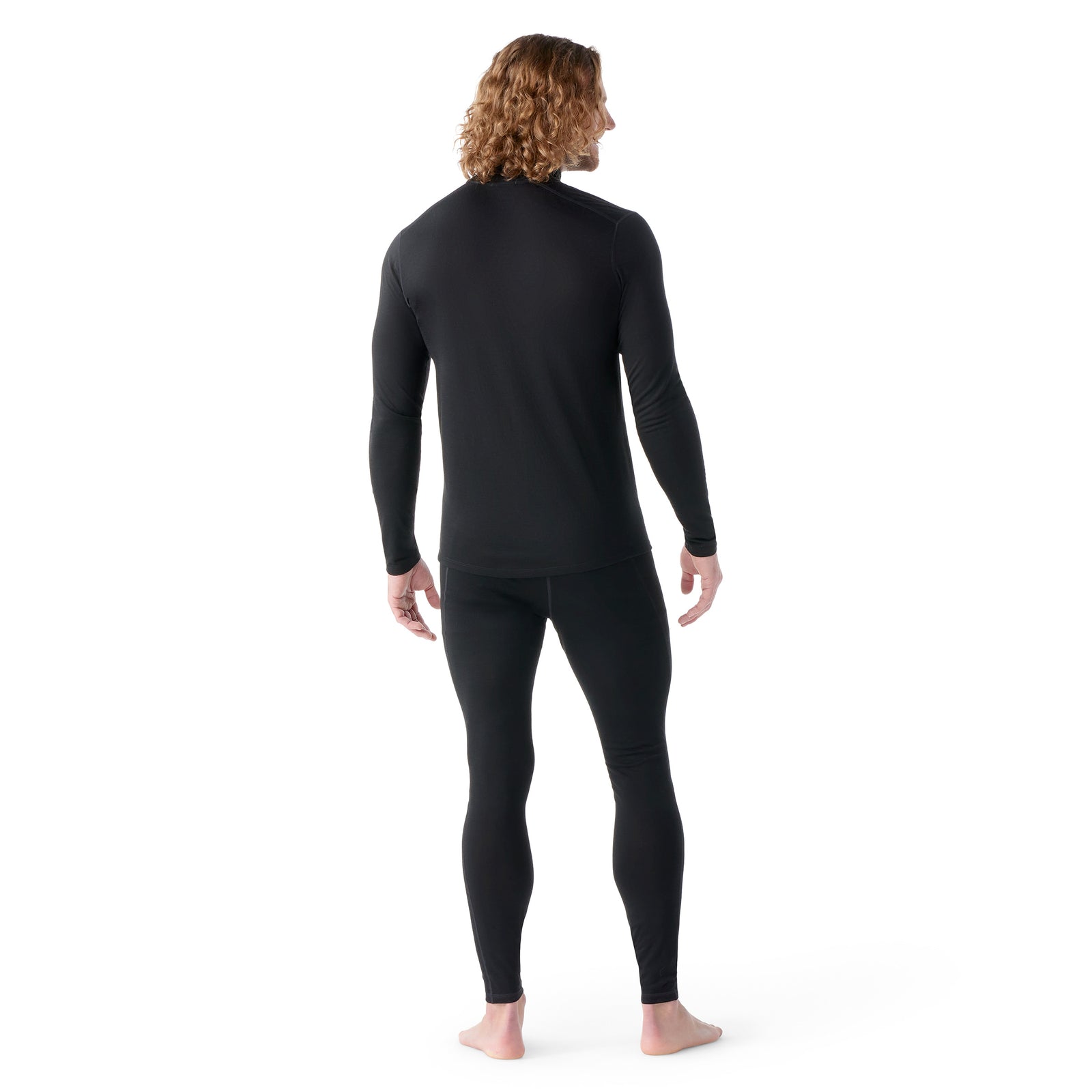 Men's Classic All-Season Merino Base Layer 1/4 Zip Black - ver - 2
