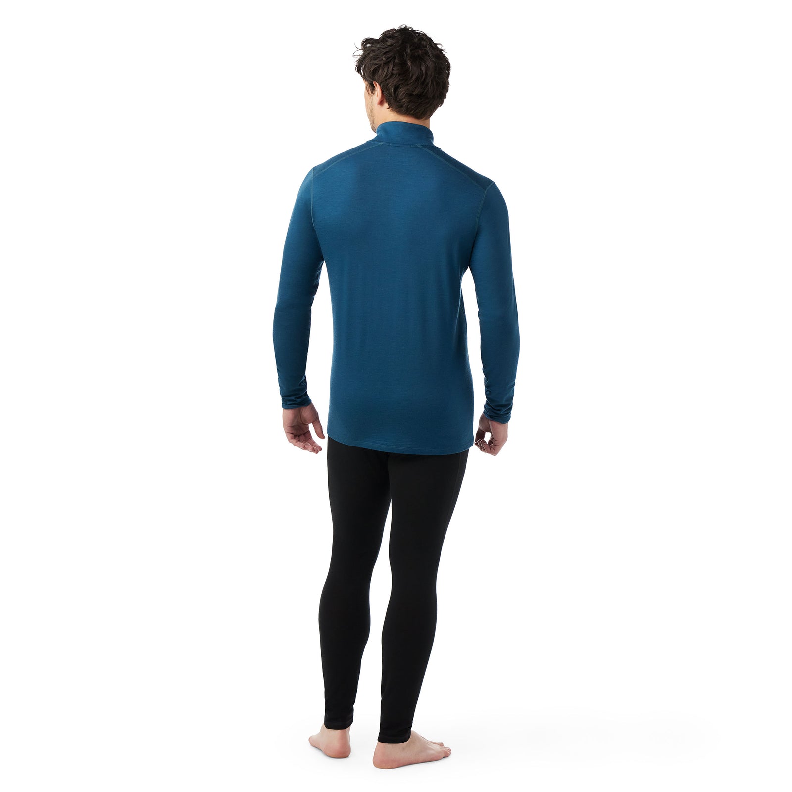 Men's Classic All-Season Merino Base Layer 1/4 Zip Black - ver - 2